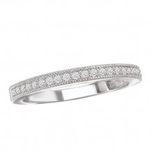 La Vie 14k White Gold Diamond Wedding Band