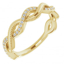 14K Yellow 1/8 CTW Diamond Anniversary Band - 123424601P