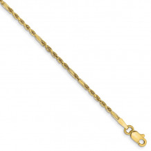 Quality Gold 14k 1.8mm Milano Rope Chain Anklet - MIL030-9