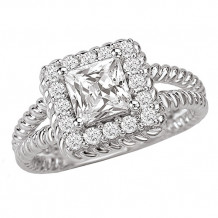 La Vie 14k White Gold Semi-Mount Diamond Engagement Ring