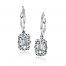 Zeghani 14k White Gold Diamond Earrings