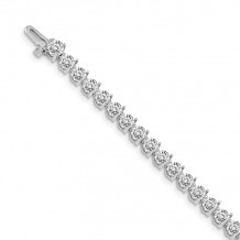 Quality Gold 14k White Gold AAA Diamond Tennis Bracelet - X2844WAAA