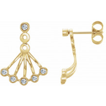 14K Yellow 1/6 CTW Diamond Earrings - 65234360001P