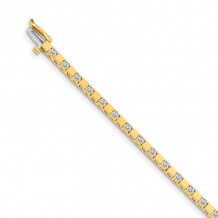 Quality Gold 14k Yellow Gold AAA Diamond Tennis Bracelet - X742AAA