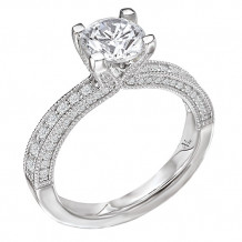 14k White Gold Semi-Mount Diamond Engagement Ring