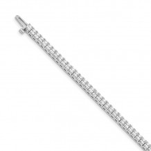 Quality Gold 14k White Gold 2.5mm Princess 6.6ct Diamond Tennis Bracelet - X10024WAAA