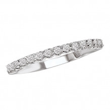 La Vie 14k White Gold Diamond Wedding Band