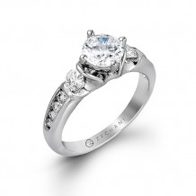 Zeghani 14k White Gold Diamond Engagement Ring