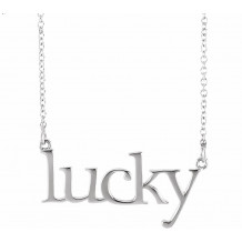 14K White Lucky 16 1/2 Necklace - 858231005P