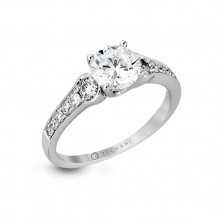 Zeghani 14k White Gold Diamond Engagement Ring