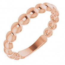 14K Rose Stackable Bead Ring - 51636103P