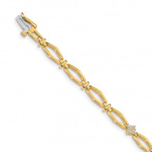 Quality Gold 14k Yellow Gold AAA Diamond Tennis Bracelet - X784AAA