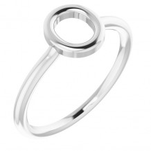 14K White Initial O Ring - 51895185P