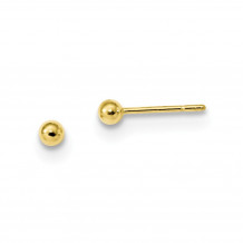 Quality Gold Sterling Silver Gold-Tone Polished Stud Earrings - QE13329