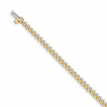 Quality Gold 14k Yellow Gold AAA Diamond Tennis Bracelet - X2838AAA