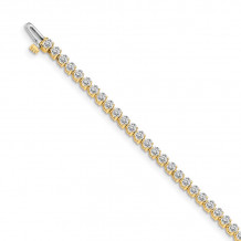 Quality Gold 14k Yellow Gold diamond Tennis Bracelet - X2837