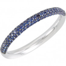 14k White Gold Stuller Sapphire Stackable Ring