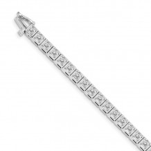 Quality Gold 14k White Gold AAA Diamond Tennis Bracelet - X2164WAAA