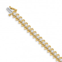 Quality Gold 14k Yellow Gold 3.3mm Diamond Tennis Bracelet - X2006