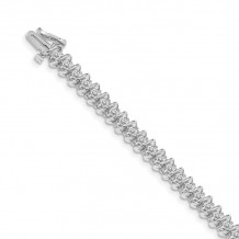 Quality Gold 14k White Gold AA Diamond Tennis Bracelet - X2004WAA