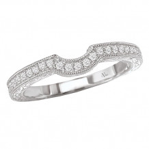 La Vie 14k White Gold Curved Wedding Band