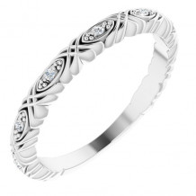 14K White .05 CTW Diamond Anniversary Band - 123190600P