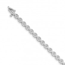 Quality Gold 14k White Gold A Diamond Tennis Bracelet - X721WA