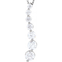 14K White 1 CTW Diamond Journey 18 Necklace - 6772460004P