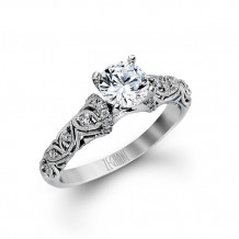 Zeghani 14k White Gold Diamond Engagement Ring