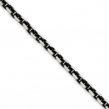 Quality Gold Sterling Silver 5.6mm Antiqued Cable Bracelet - QFC144-8.5