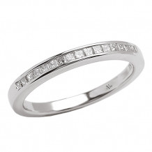 La Vie 14k White Gold Diamond Wedding Band