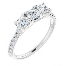 14K White 9/10 CTW Diamond Anniversary Band - 1235896000P