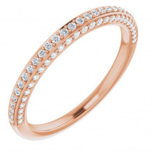 14K Rose 1/3 CTW Diamond Anniversary Band - 123776602P