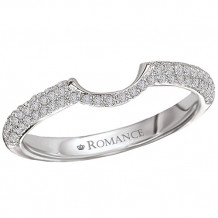 Romance 18k White Gold Curved Wedding Band