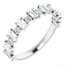 14K White 7/8 CTW Diamond Anniversary Band - 1236296065P