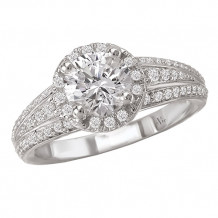 La Vie 14k White Gold Semi-Mount Diamond Engagement Ring