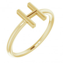 14K Yellow Initial H Ring - 51895144P