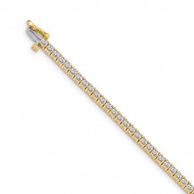 Quality Gold 14k Yellow Gold AAA Diamond Tennis Bracelet - X602AAA