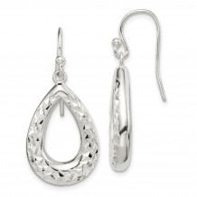 Quality Gold Sterling Silver Diamond Cut Dangle Earrings - QE14665