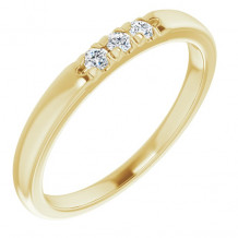 14K Yellow .09 CTW Diamond French-Set Anniversary Band - 124030605P