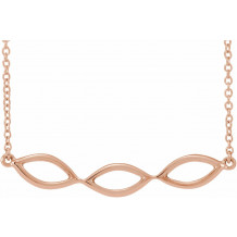 14K Rose Geometric 16-18 Necklace - 65239360002P