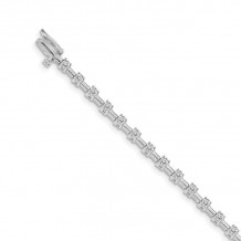 Quality Gold 14k White Gold A Diamond Tennis Bracelet - X636WA