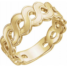 14K Yellow Infinity-Style Ring - 51712102P