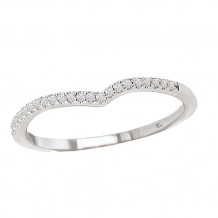 14k White Gold Curved Wedding Band