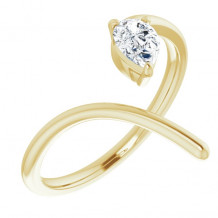 14K Yellow 1/3 CTW Diamond Negative Space Ring - 123110601P