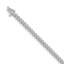 Quality Gold 14k White Gold A Diamond Tennis Bracelet - X2001WA