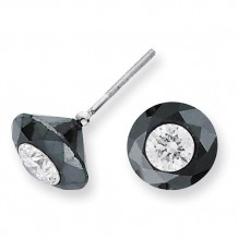 Quality Gold 14k White Gold 4.00ct. Black And White Diamonds Stud Earrings AAA Quality - WNE400AAA