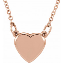 14K Rose Heart 18 Necklace - 85930102P