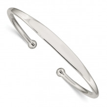 Quality Gold Sterling Silver 5mm Fancy Cuff Bangle Bracelet - QB133