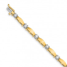 Quality Gold 14k Yellow Gold A Diamond Tennis Bracelet - X2362A
